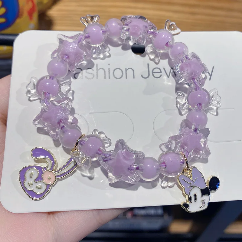 thumbnail image 1 of Dulces dulces de estrellas Cinnamoroll StellaLou, pulsera de cuentas de HelloKitty, dijes brillantes, accesorios de joyería para niñas, regalos de cumpleaños, 1 of 4