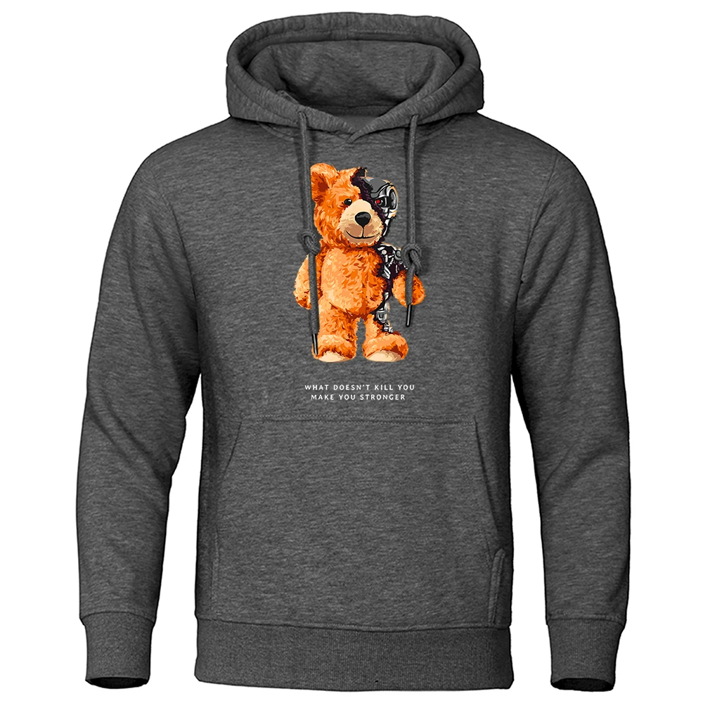Ted bear Show You What I Am Really Look Like Hoodies Fleece Warm Casual Streetwear Men Pullover Novelty Mens Hooded Sweatshirt