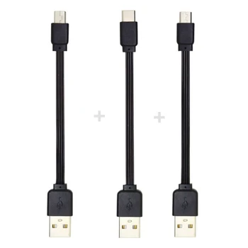 USB C 미니 마이크로 USB 2.0 데이터 케이블, 삼성에 적합한 s21 카메라 GPS 하드 드라이브 태블릿 휴대폰용, 플랫 슬림 FPC FPV 케이블, 13cm