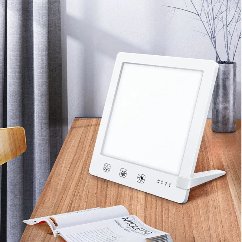 

10000 Lux UV-free LED Night Light Portable 3000-6500K Touch Control 3 Modes Brightness Adjustable Sad Light Therapy Sad Lamp