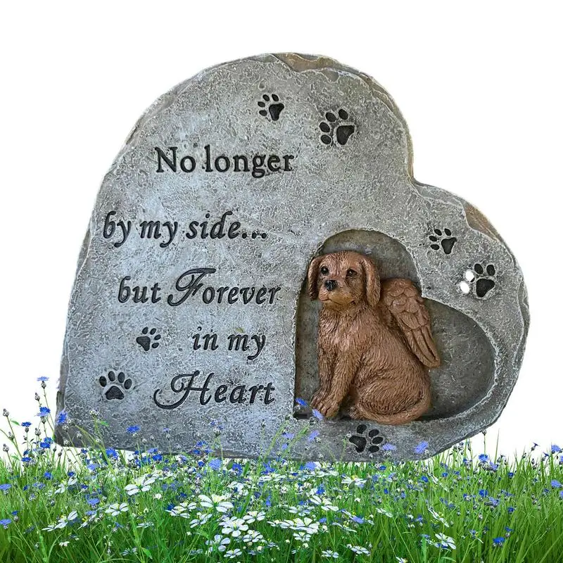 DogMemorialGiftsResinPetTombstoneGraveMarkerResinPetMemorial