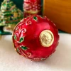 Hinged Xmas Jingle Bell Trinket Box With Crystals Figurines Hand-painted Jewelry Ring Holder Christmas Tree Hanging Decor Gift 3