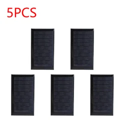 Solar Panel Miniature Charger: 5V 30mA Polycrystalline Silicon Battery Power Module for DIY Projects (1 - 20 Pack) (5 PCS)
