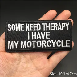 Punk Black & White Slogan Embroidered Iron-On Patch (Red)