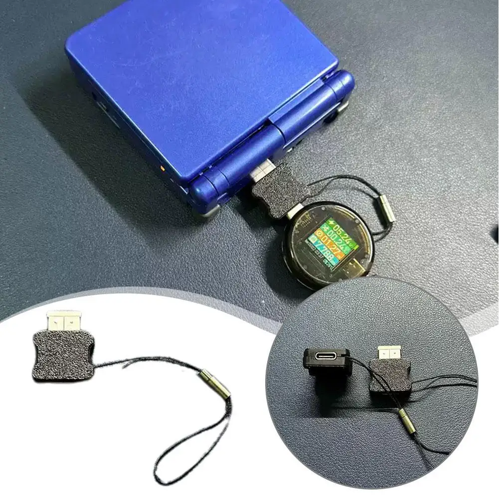 GBA SP 어댑터-타입 C 충전 헤드 2024 새로운 콘솔 품질 게임 어댑터 검정색 인터페이스 High K2O0