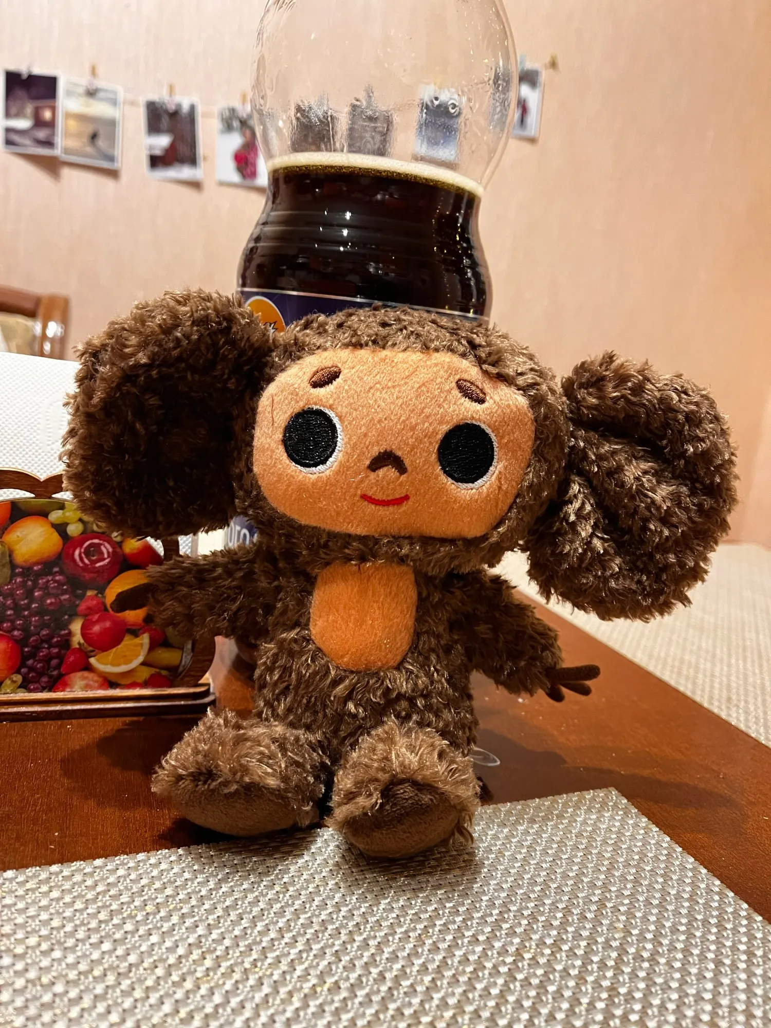 Cheburashka Monkey Keychain Plush Toy Cosplay 2023 Russia Movie Big Eyes  Monkey Kid Doll For Children Birthday Gift Costume Prop - AliExpress