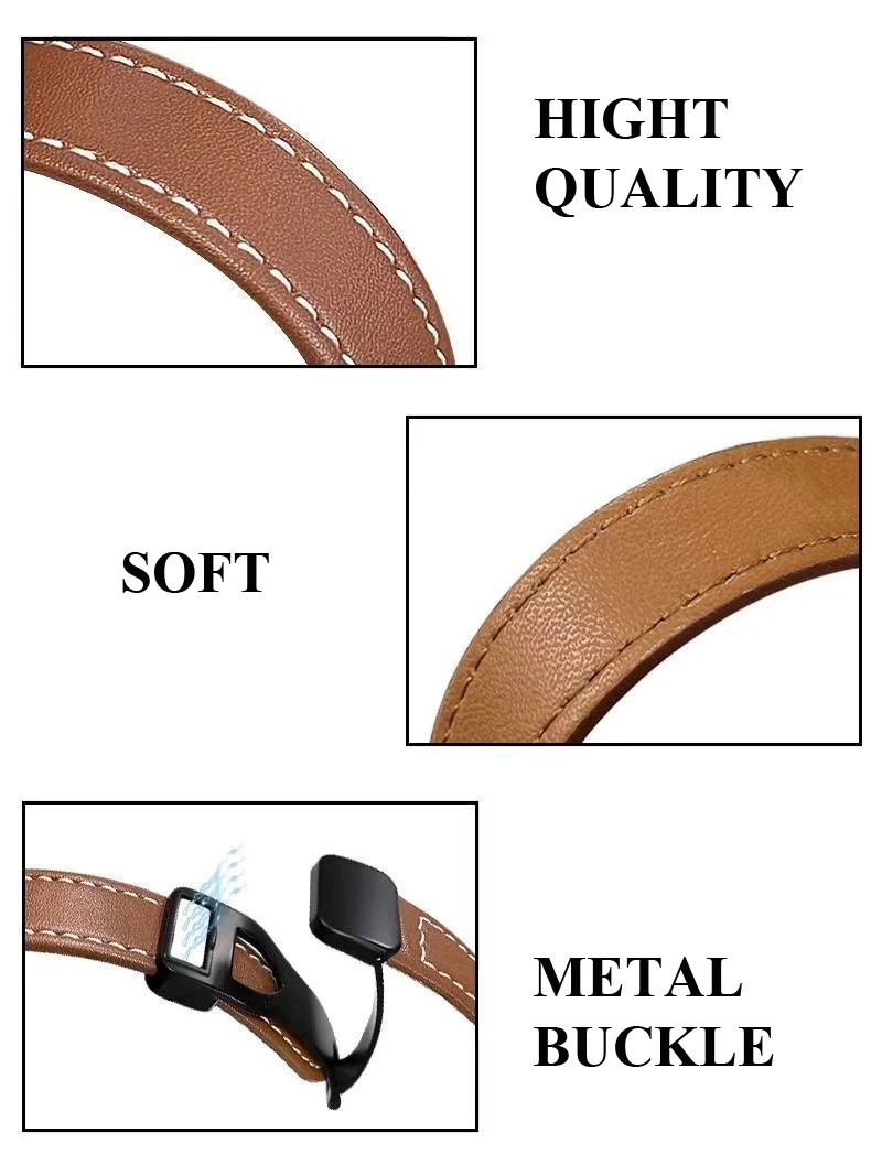 Magnetic Folding Buckle Leather Strap - Sport Bracelet Replacement Wristband