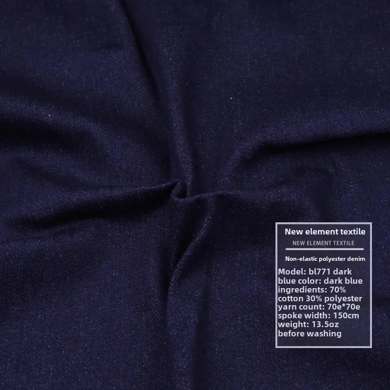 Thick Denim Fabric Deep Blue Heavyweight Twill Mixed Jeans Fabric for Jackets Pants Aprons And Bags Chinese Origin Clothing Mate