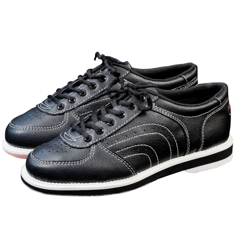 Big Size 47 46 Professional Mens Breathable Bowling Shoes Women Leather Bowling Shoes Wear - resistant Bowling Alley