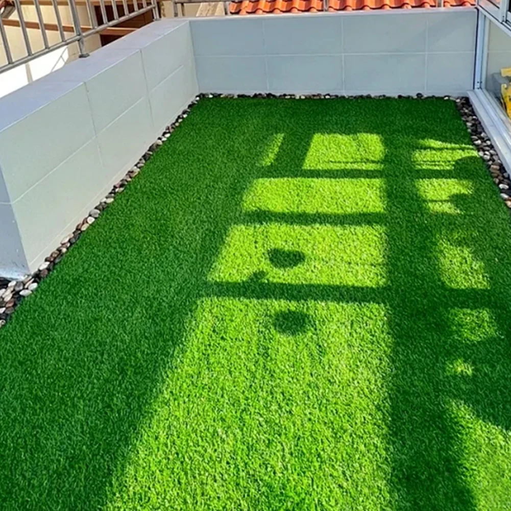 10 Pcs 12 Inch Square Artificial Grass Mat Interlocking Fake Grass Deck Turf Tiles Grass Flooring Decor Pad  Garden Pad Decor