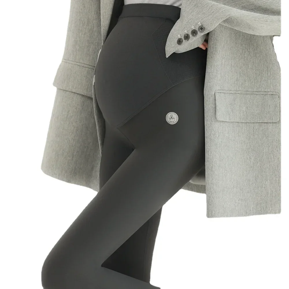 Maternity Leggings warm winter stretch velvet adjustable tights pants pregnant women clothing pregnancy photoshoot trousers