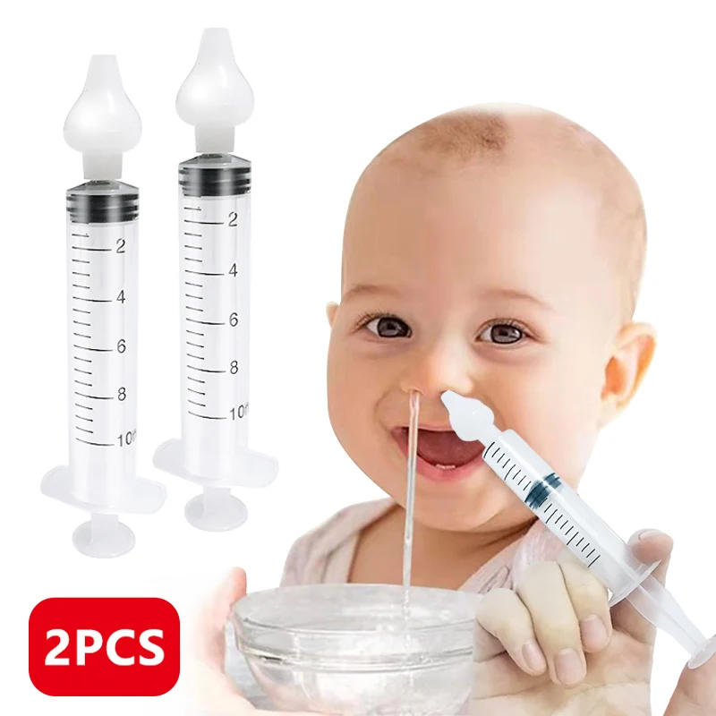 2pcs Baby Nose Cleaner Rhinitis Nasal Washer Needle Tube Baby Nasal