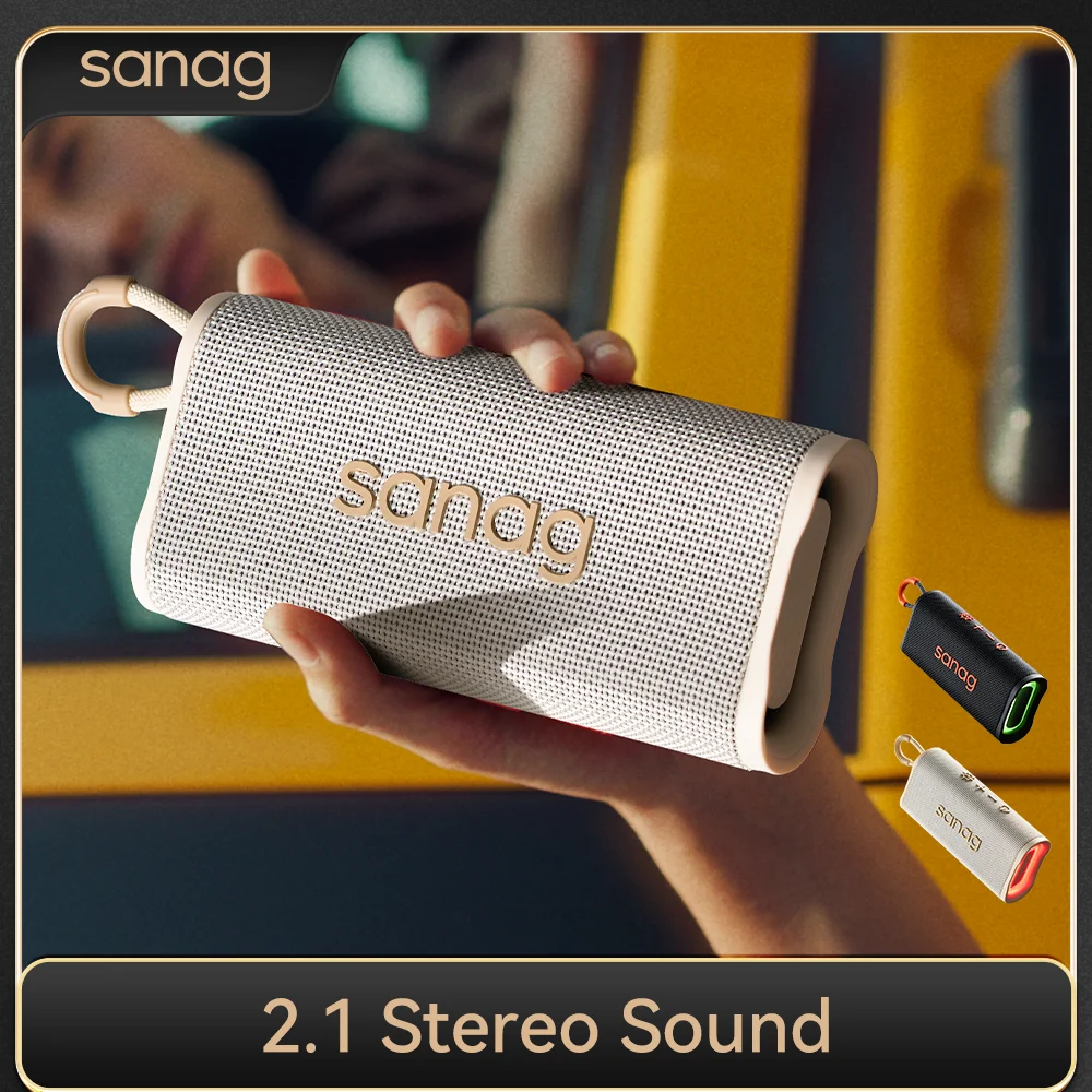 Sanag M15 Portable Bluetooth Speaker 10W Stereo 10-hours Playtime IPX4 Waterproof Camping Subwoofer