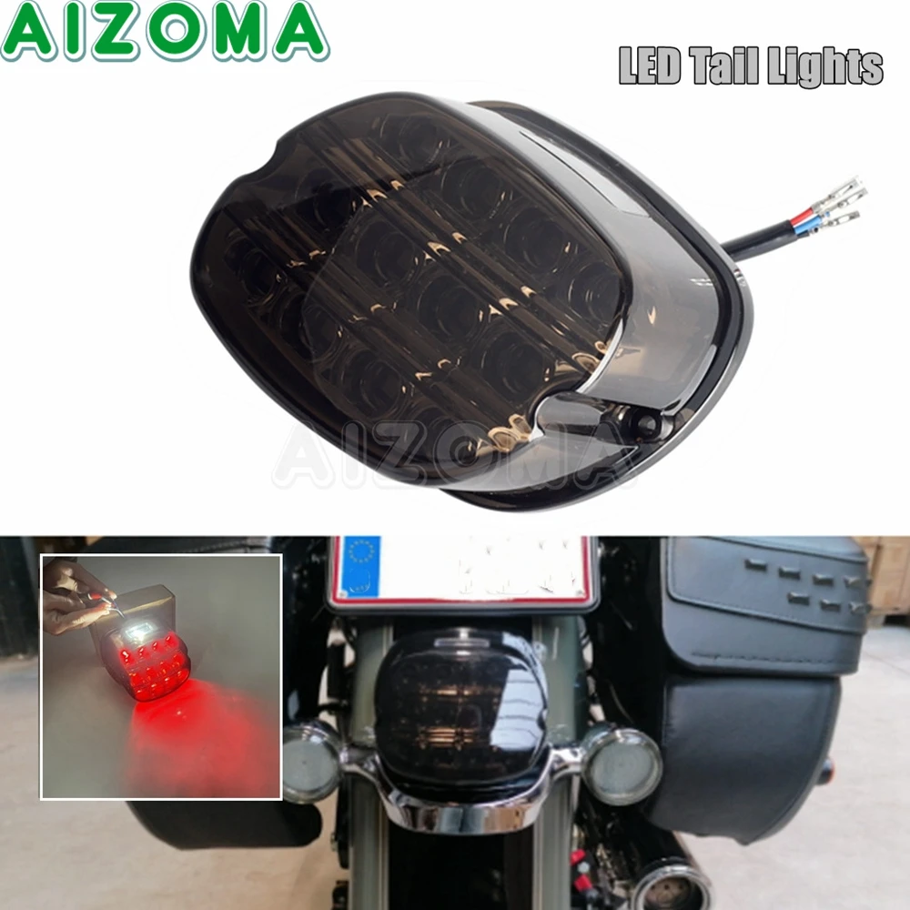 SmokeRearLEDBrakeTailLightsForHarleySportsterDynaTouringFXST