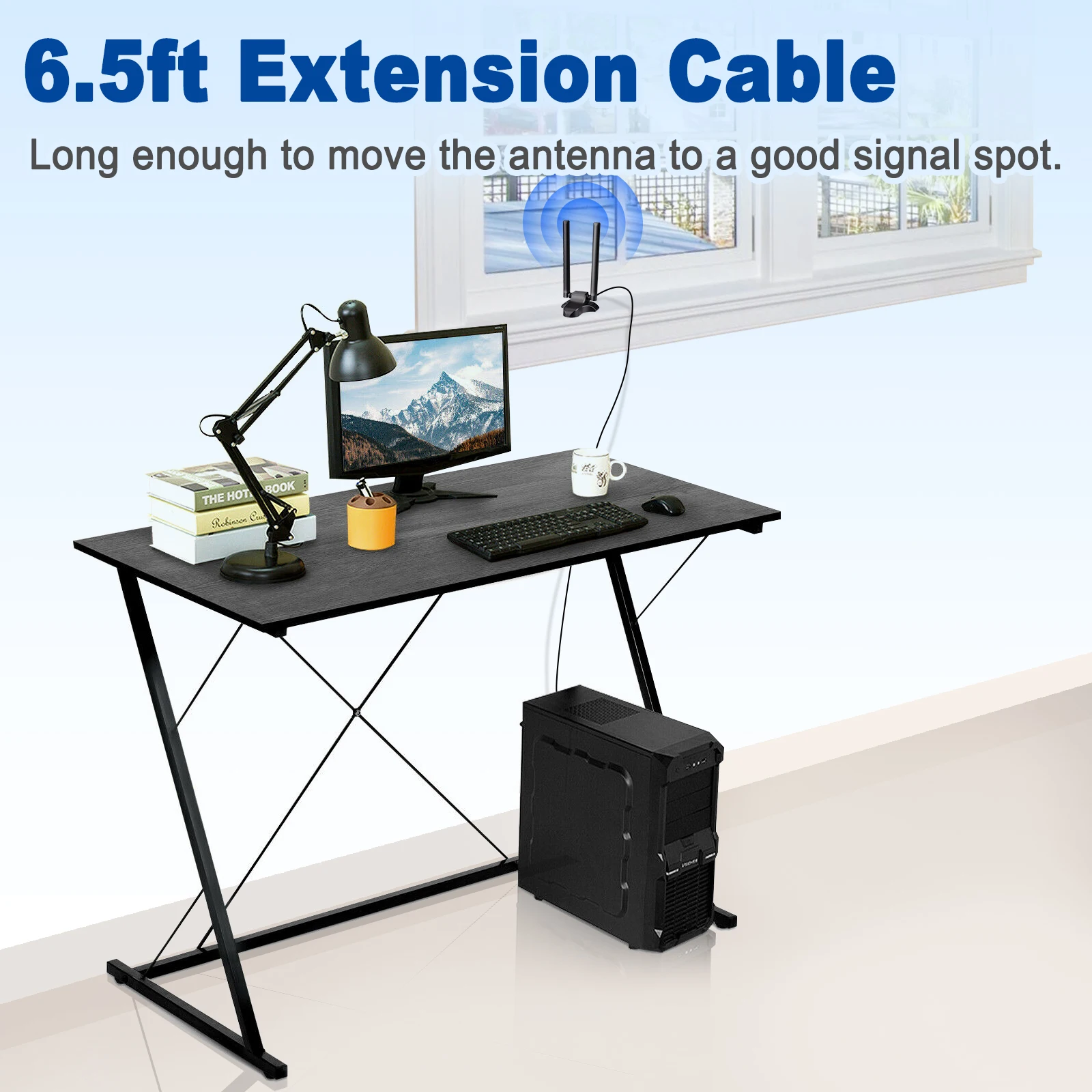 Dual Band WiFi Antenna for Wireless Network Routers and Hotspots
