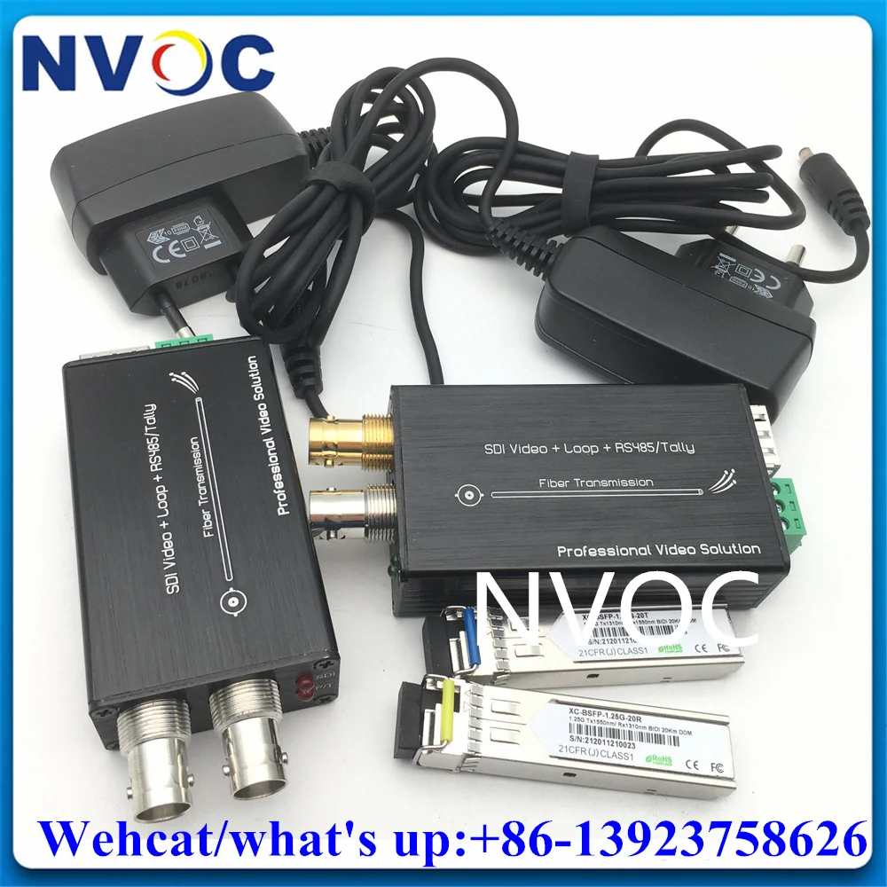 Mini 3G HD SDI Fiber Optic Transceiver SDI Fiber Converter SM 20km LC 1920*1080P High Definition
