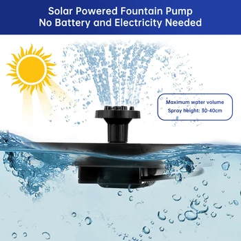 150L/h Solar Water Pump Circular Fountain Pump With 4 Nozzles For Bird Bath Garden Outdoor Pool Circulation Oxygen Supply Device - Image 2
