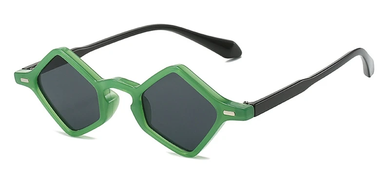 Retro Hexagon Occhiali Da Sole Quadrati Donne Sottile