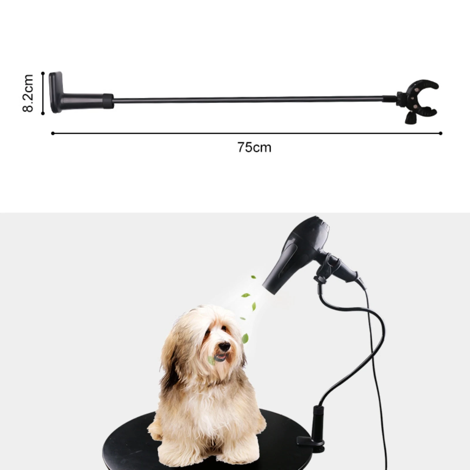 Pet Hair Dryer Bracket Three Jaw Type Dryer Stand for Dog Cat Pet Holder Stand Flexible Hairdryer Holder for Drying and Styling