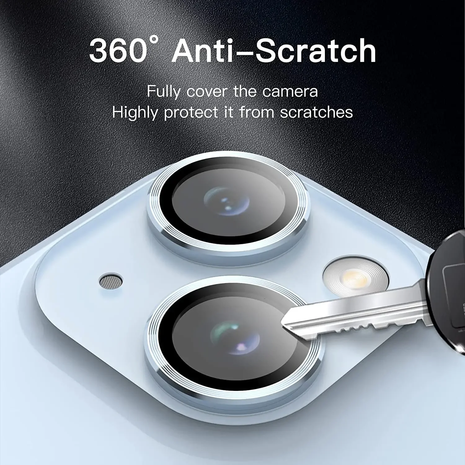 Blue Camera Lens Protector - Premium Tempered Glass Cover Accessories, 2-3 Piece Set