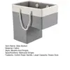 Foldable Stair Basket Portable Cotton Rope Handle Heavy Duty Fabric Carpeted Wooden Staircase Storage Organizer Container Holder 5