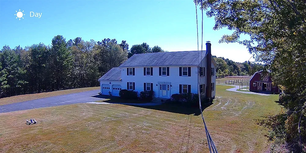 مثال على وضوح وعرض كاميرا الأمان