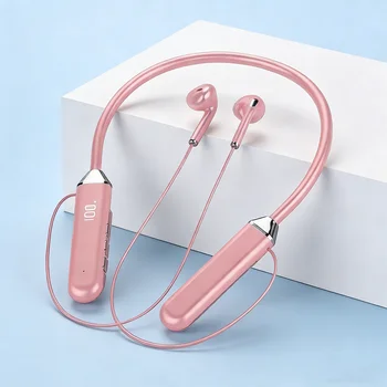 Wireless Neckband Earphones Bluetooth 5.3 Headphones Gaming Power Display Headset TWS Earbuds Sport Headset With Mic 1