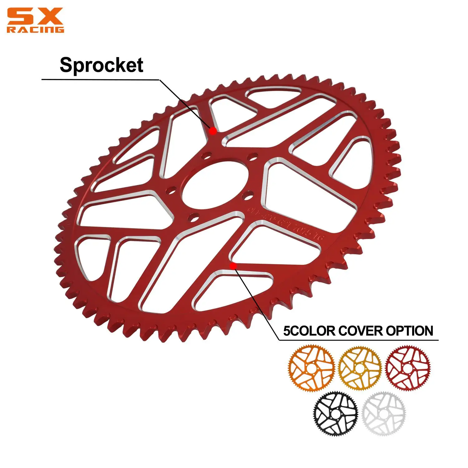 

For Sur-Ron Light Bee S X For Segway X160 X260 For Talaria Sting Dirt Bike Motorcycle 7075 Aluminum Alloy 58T 62T Chain Sprocket