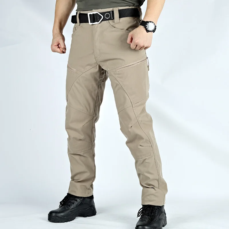 Description Picture 3 of itemMen's Overalls Spring And Autumn New Tactical Pants Multi-Functional Pocket Elastic Slim Assault Pants