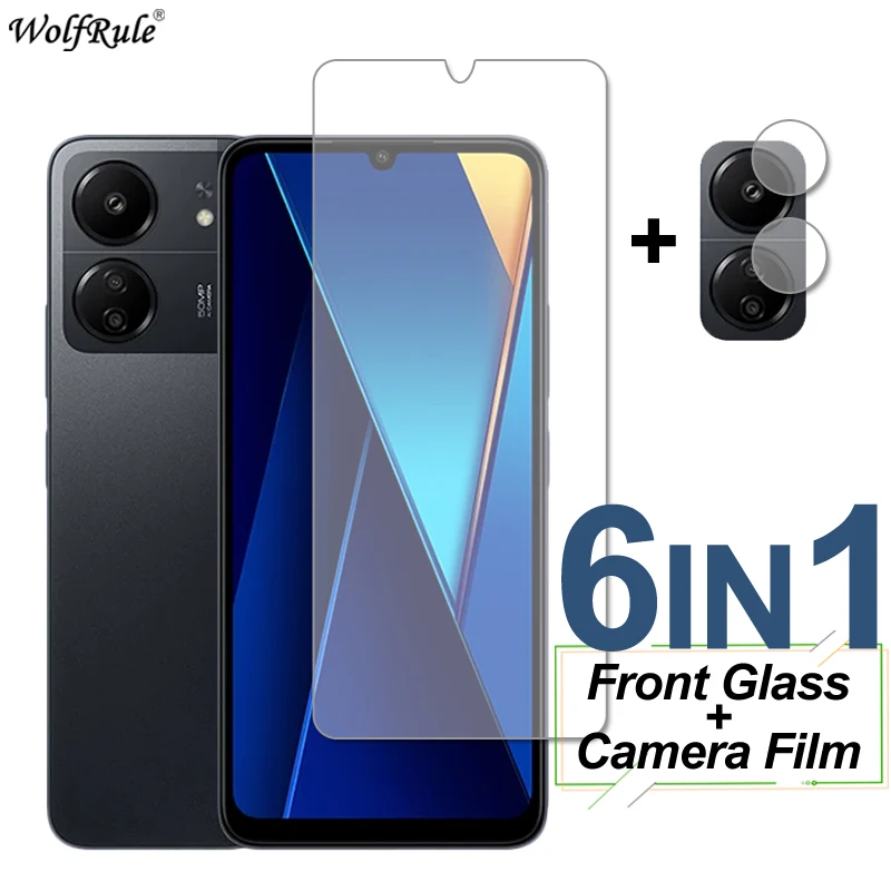

For Xiaomi Poco C65 Glass Screen Protector Protective Tempered Glass On Poco C65 Phone Camera Lens Film For Xiaomi Poco C65