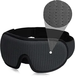 Ultra-Comfort 3D Sleep Mask - Soft, Light-Blocking Padded Eye Cover (GRAY)