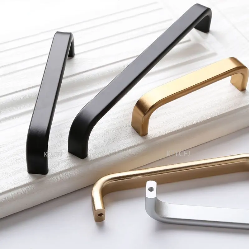 Kitchen Door Cabinet Straight Handle Pull Knobs Hardware Door Knobs and Handles Home Improvement Aluminum Handles