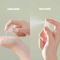 5 pièces de flacons de lotion en plastique vides de 5/10/15 ml, avec pompe sans air, conteneurs à pression pour cosmétiques, soins de la peau, vaporisateur de voyage. 5