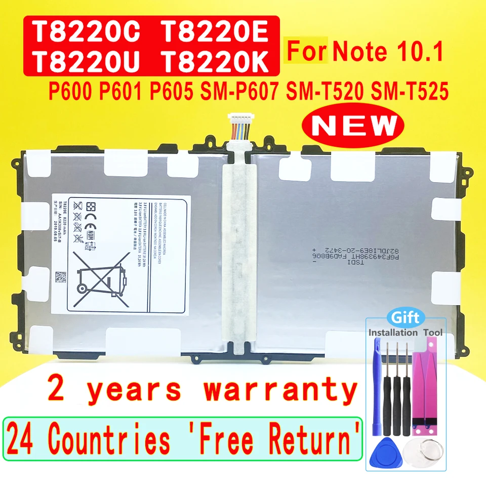 Batteria T8220E per Samsung Galaxy Note 10.1 2014 Battery SM-P600