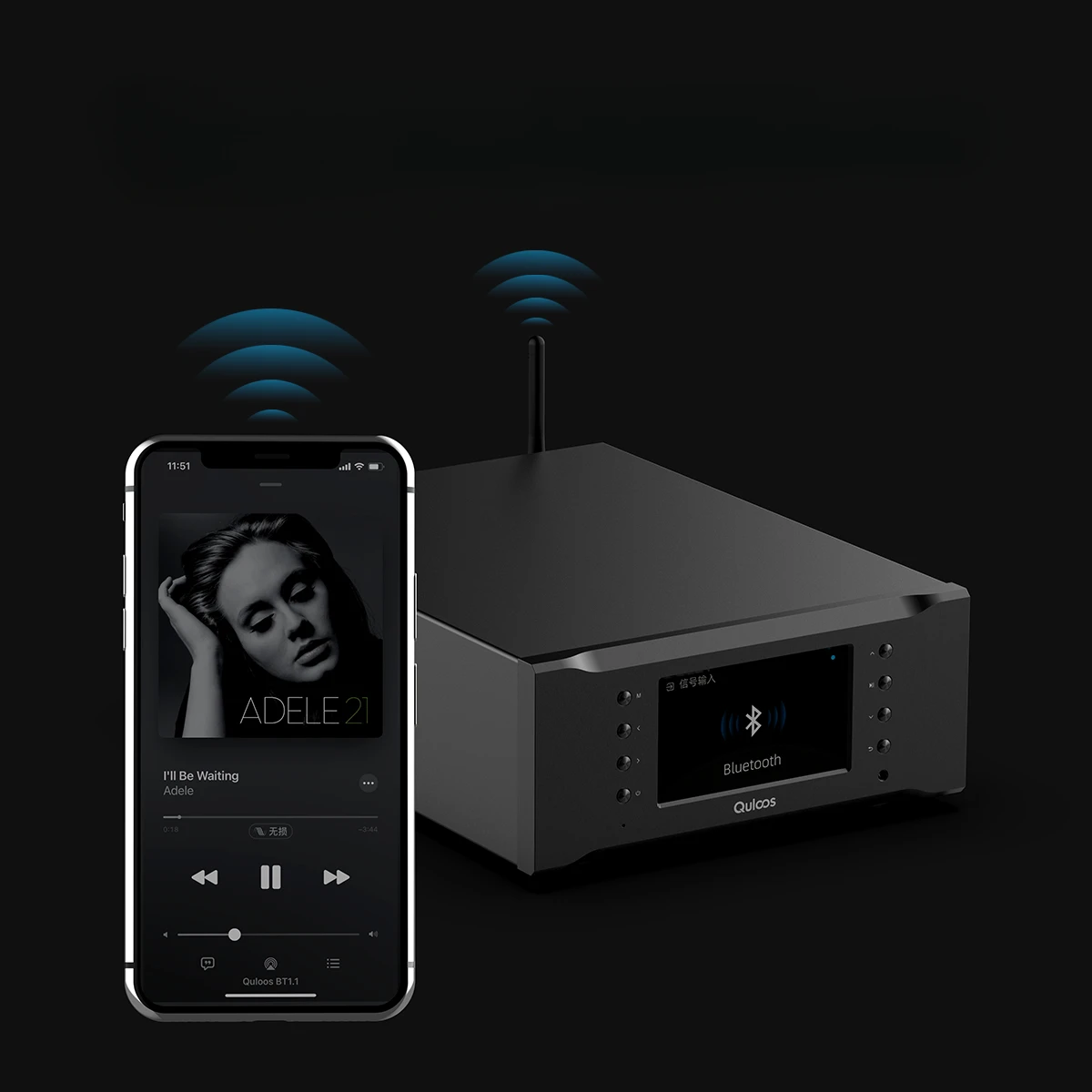 QULOOS QA662 Desktop DAC Headphone Amplifier Music Streamer Bluetooth LDAC GUSTARD