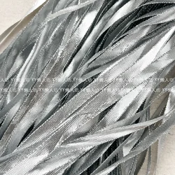 Festive Gold & Silver Flat Ribbon Rope for Decorative Lanterns and Crafts (10mm Silver Thick)