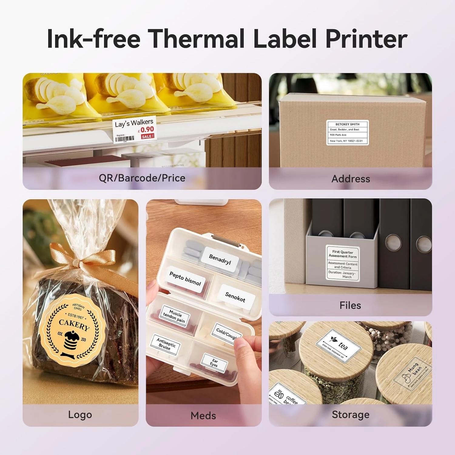 NiiMbot B21 Thermal Label Printer Bluetooth Portable Barcode Label Maker B21Pro Photos Printer Pocket Sticker Labeller