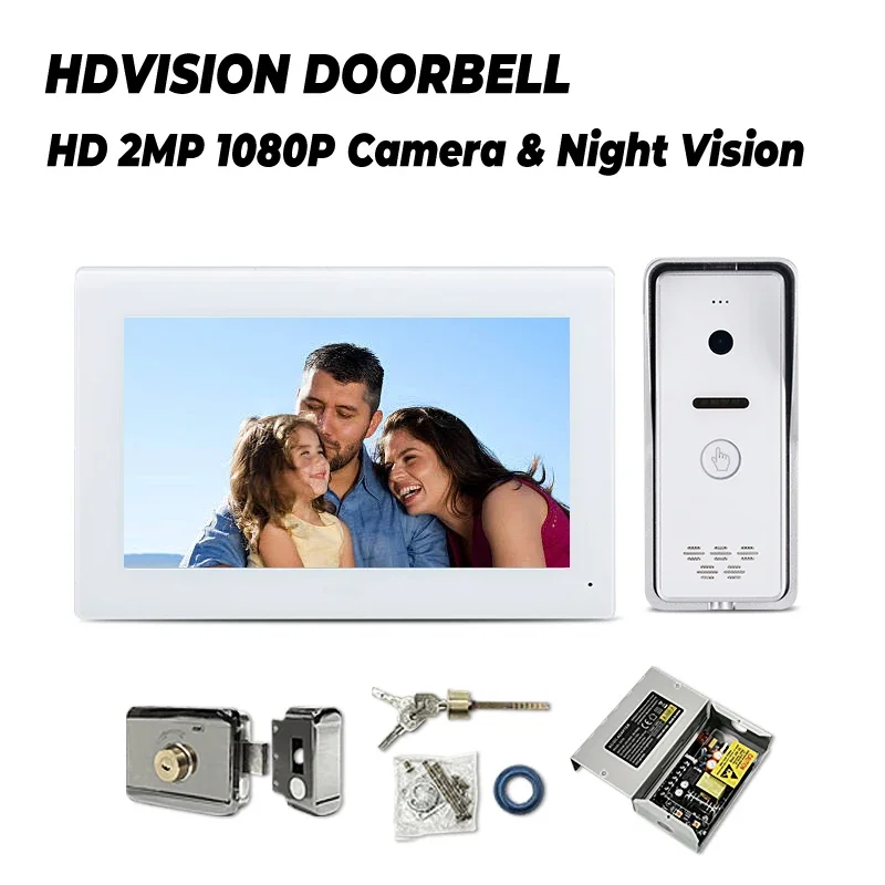 

Hot Sales Ring Doorbell Video Intercom System HD 1080p Camera Video Door Bell Intercom Wired Network CAT5/6 RJ45