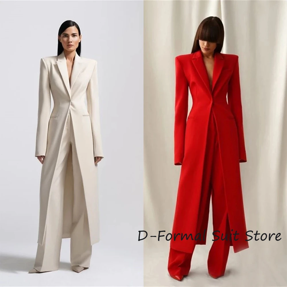 New Women's Twopiece Set Elegant Birthday Party Suit Long Coat