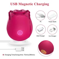 Rote Rose Spielzeug Stimulator Zunge lecken Vibrator für Frauen mit 10 Geschwindigkeiten wiederaufladbare Klitoris Nippel Sexspielzeug Valentinstag Frauen 5