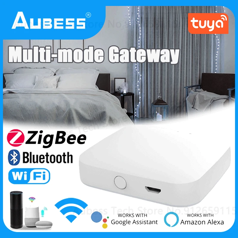 AUBESS Multimode Gateway Tuya ZigBee WiFi Bluetooth Smart Home Hub
