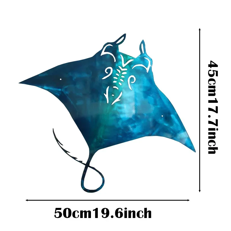 Рисунок 6 - Синий Металлический Настенный декор Manta Ray