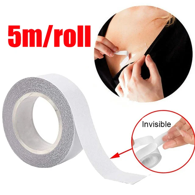Clear Lingerie Tape: Keep your clothes in place with this self-adhesive, double-sided body tape. It's perfect for securing bras, dresses, shirts, and more. Say goodbye to wardrobe malfunctions and enjoy the confidence of an invisible chest patch.