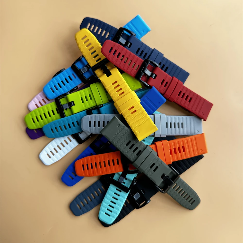 Enhanced Silicone QuickFit Strap - 26mm 22mm Adjustable Watch Band Bracelet