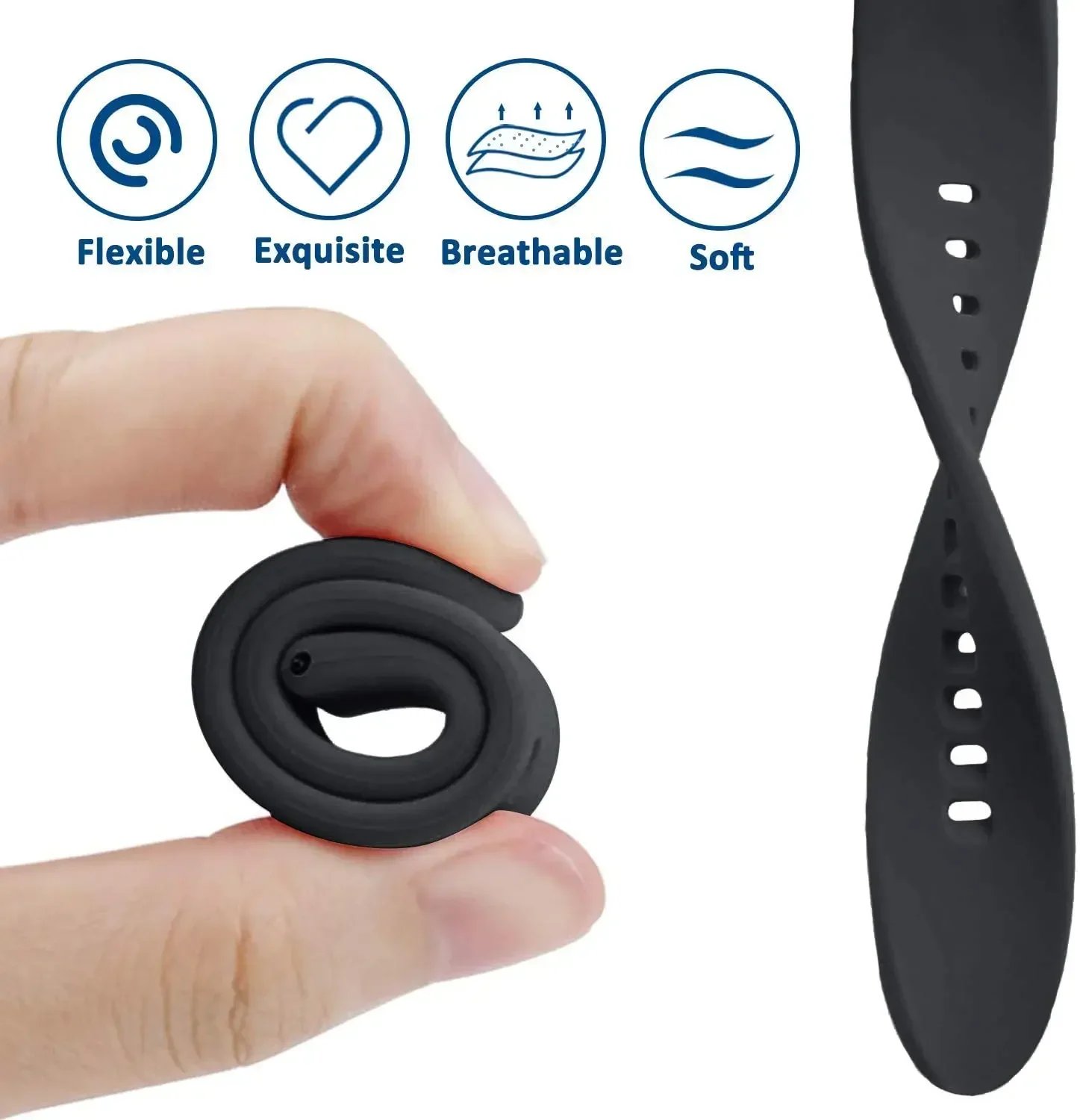 Sport Silicone Strap, 22mm - Premium Watchband