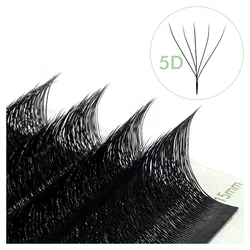 NATUHANA W-Shaped Volume Eyelash Extensions - Natural Soft False Eyelashes - 7mm (W-shaped 5D)