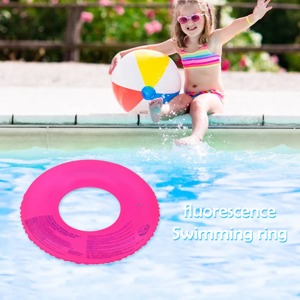 Swim Tube Inflatable Fluorescent Life Ring for Swimming Beach Water Sports Buoy Summer Inflatable Floating Row