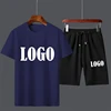 Customized Summer Trending Men Casual Suits Short Sleeve T-shirt+Shorts Sets Fashion Beach Two-piece Set 3