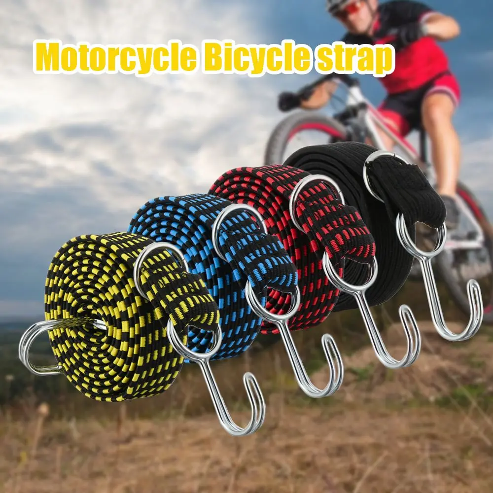 2 Cinghie Elastiche Per Bicicletta Con Ganci – 65 Cm Estendibili A 130 Cm, Per Fissare Bagagli Su Bici E Moto, 3 Pezzi