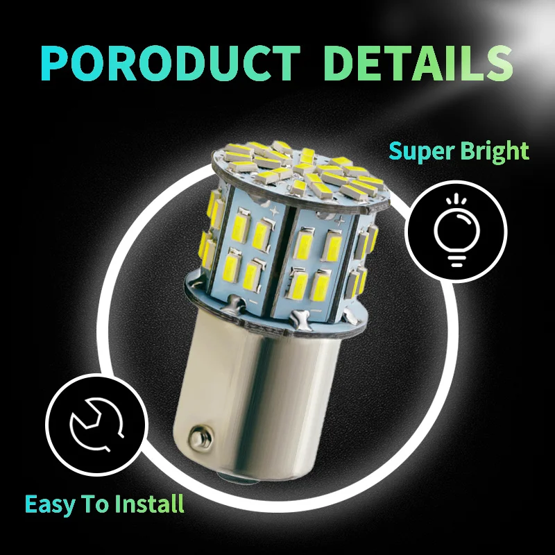 2/6/10pcs 3014 50SMD 1156 1157 LED ���� �ڵ��� ���� �극��ũ ����Ʈ ���� ���õ� BA15S P21W /BAY15D P21/5W